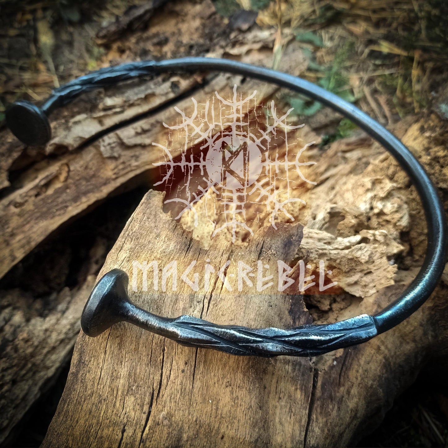 Forged Iron Neck Torc, Celtic Torque, Viking Torc, Medieval Nordic Torc, Hand-forged Torque, Costume Reenactment LARP Neck Ring