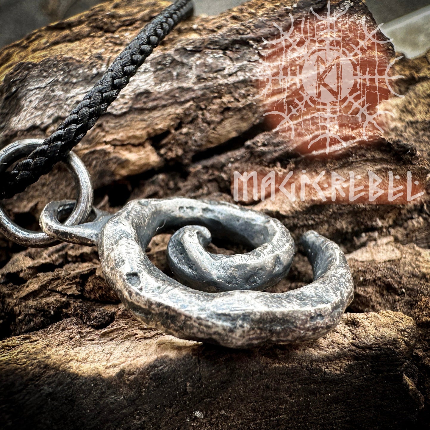 Sterling Silver Spiral, 925 Silver Swirl, Celtic Spiral Pendant, Norse Mythology Necklace, Viking Jewelry | Handmade by MagicRebel