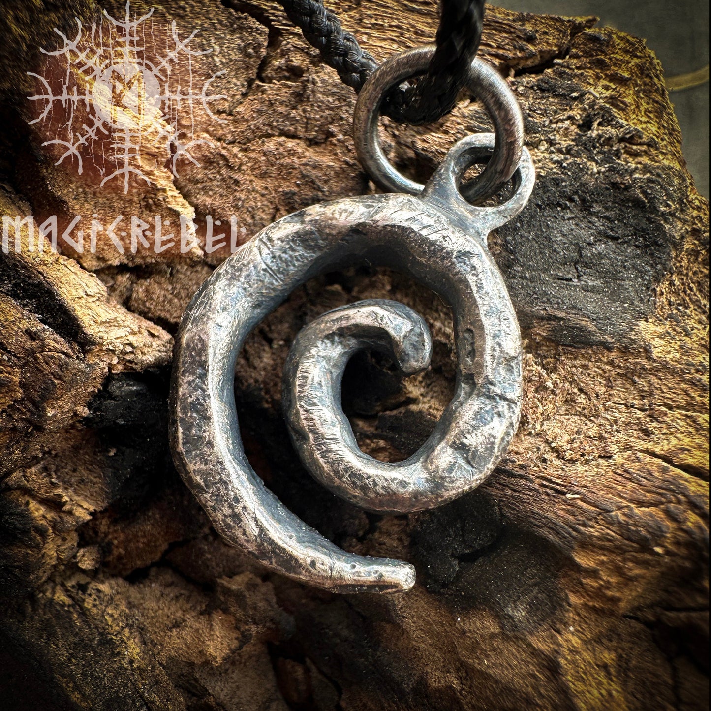 Sterling Silver Spiral, 925 Silver Swirl, Celtic Spiral Pendant, Norse Mythology Necklace, Viking Jewelry | Handmade by MagicRebel