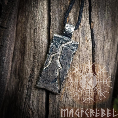 Thunderbolt, Sterling Silver Lightning Bolt, Thor Bolt, Zeus Bolt, Handmade Pendant, Silver Necklace