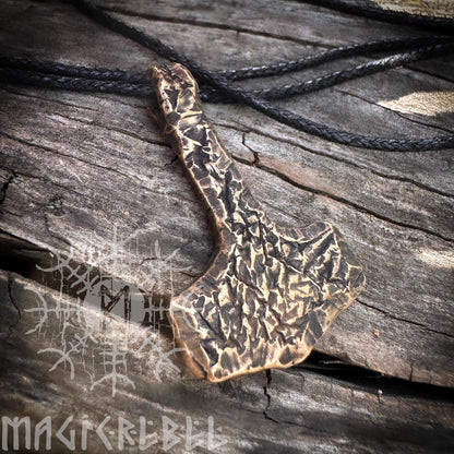Bronze Mjolnir, Viking Thor's Hammer, Nordic Mjolnir, Pagan Medieval Tool, Thor Hammer Pendant Necklace | Handmade by MagicRebel