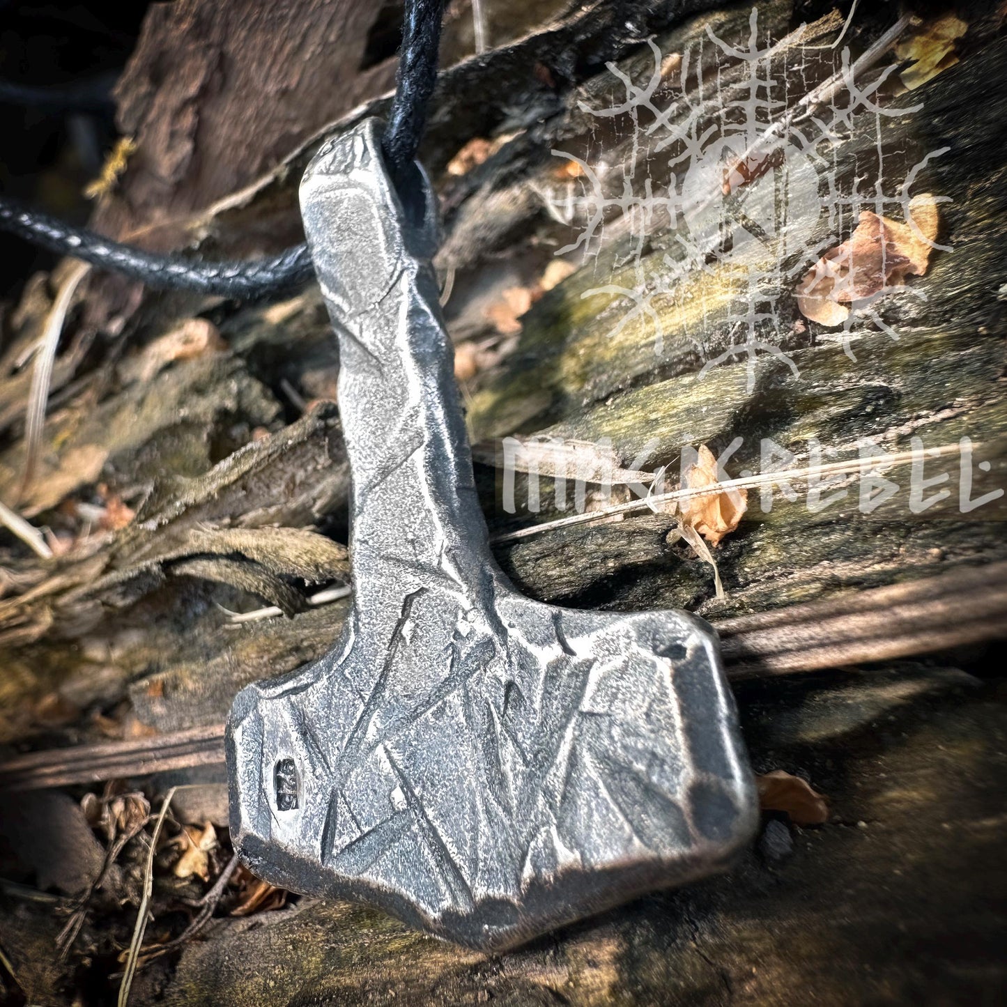Sterling Silver Mjolnir, Viking Thor's Hammer, Nordic Mjolnir, Pagan Medieval Tool, Thor Hammer Pendant Necklace | Handmade by MagicRebel