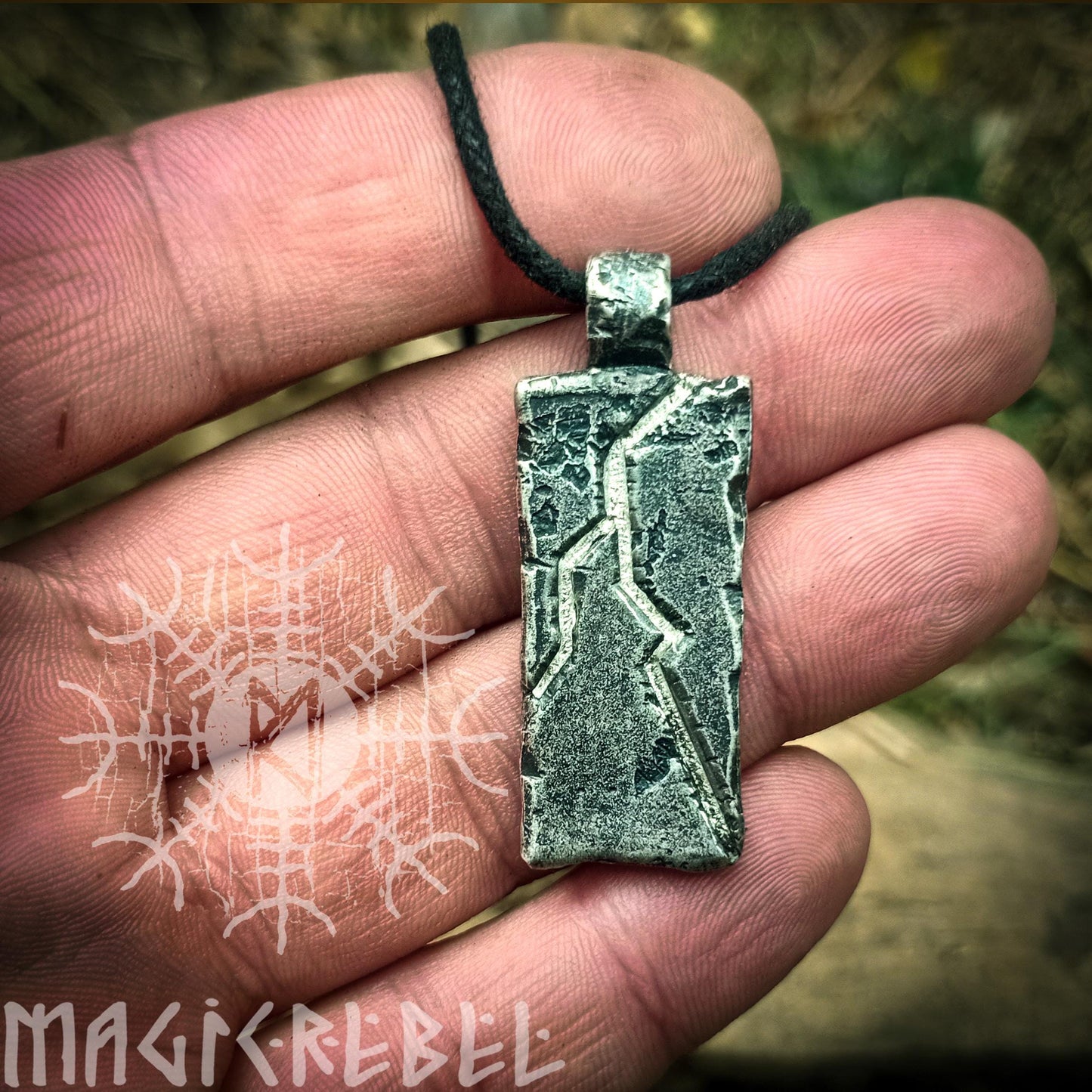 Thunderbolt, Sterling Silver Lightning Bolt, Thor Bolt, Zeus Bolt, Handmade Pendant, Silver Necklace