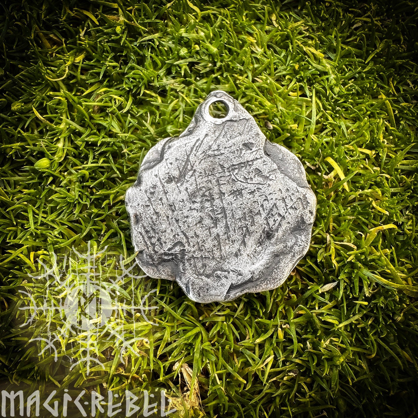 Vegvisir Pendant, Viking Compass, Magic Stave, Runes, Futhark, Silver & Bronze Viking Amulet, Talisman Necklace | Handmade by MagicRebel