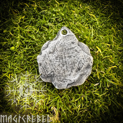 Vegvisir Pendant, Viking Compass, Magic Stave, Runes, Futhark, Silver & Bronze Viking Amulet, Talisman Necklace | Handmade by MagicRebel