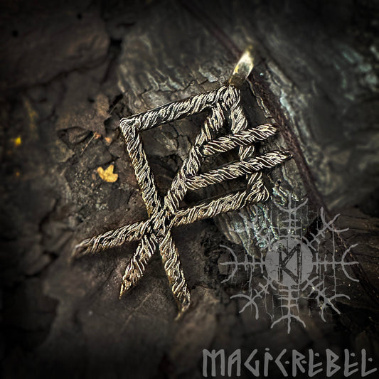 Wolf Rune, Bronze Wolf Rune NEW! Pendant Viking Rune, Runic Amulet, Viking Rune, Nordic Pendant, Rune Necklace