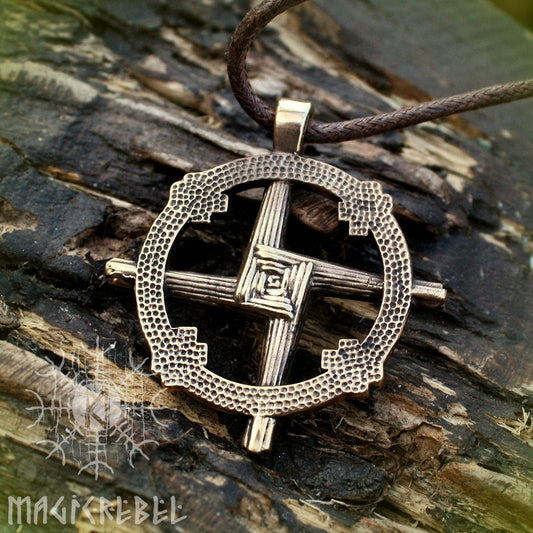 Brigid's Cross, Bronze Celtic St Brigit’s Irish Cross Talisman Pendant
