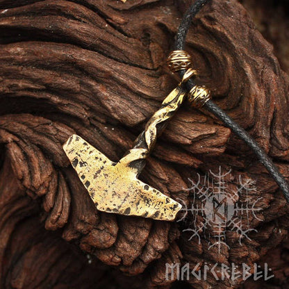 Mjolnir pendant Handmade Rustic Twisted Vikings Thor Hammer Tool Pendant Necklace